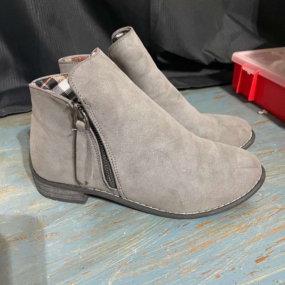 Grey booties